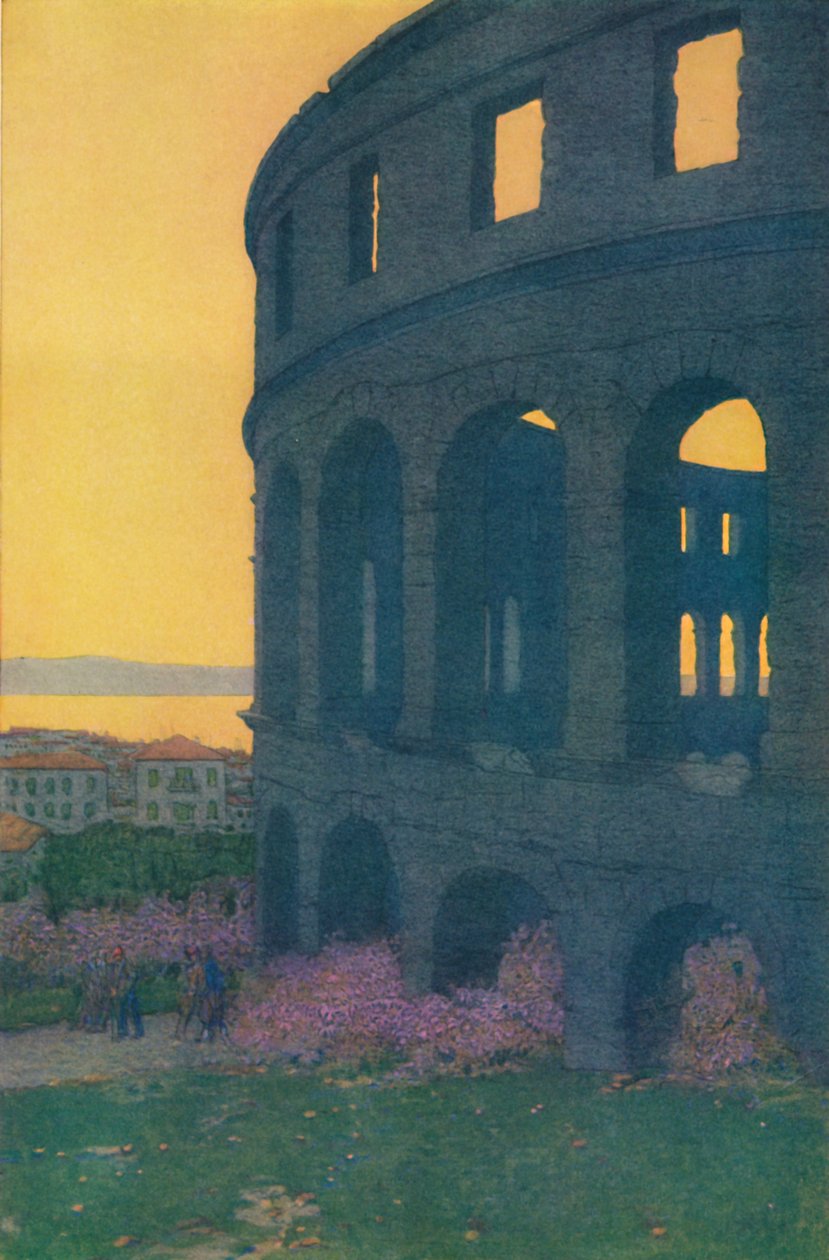 Det romerske amfiteateret i Pola, 1913 av Jules Guerin