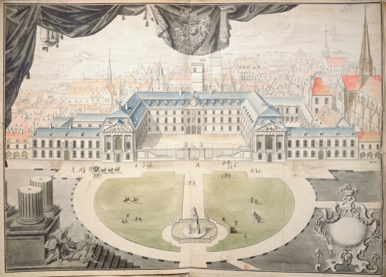 Prosjekt for restaurering av palasset til hertugene av Burgund i Dijon, 1698 av Jules Hardouin Mansart