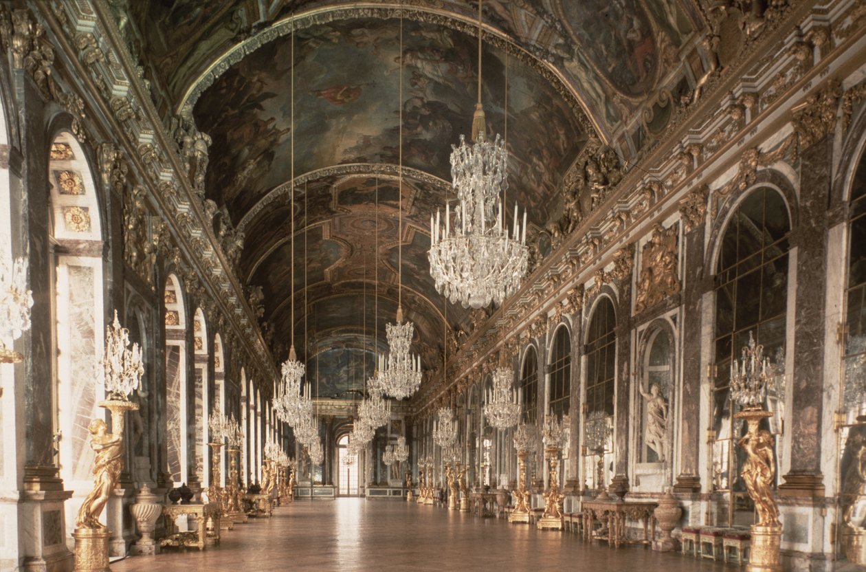 Galerie des Glaces (Speilhallen) 1678-84 av Jules Hardouin Mansart