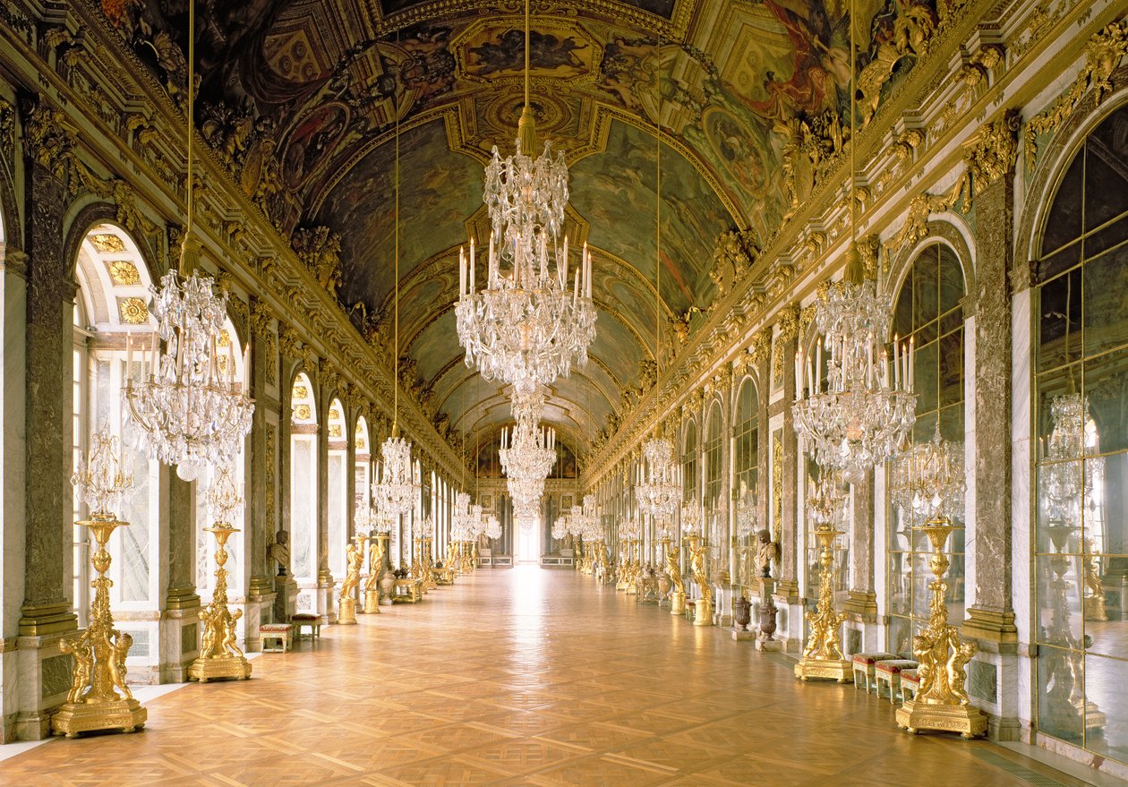 Galerie des Glaces (Speilhallen) 1678 av Jules Hardouin Mansart