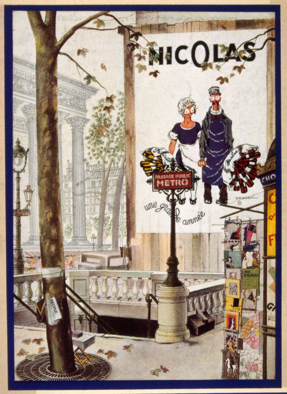 Fransk plakat som viser den fiktive leveringsmannen "Nectar" 1931 av Jules Isnard Dransy