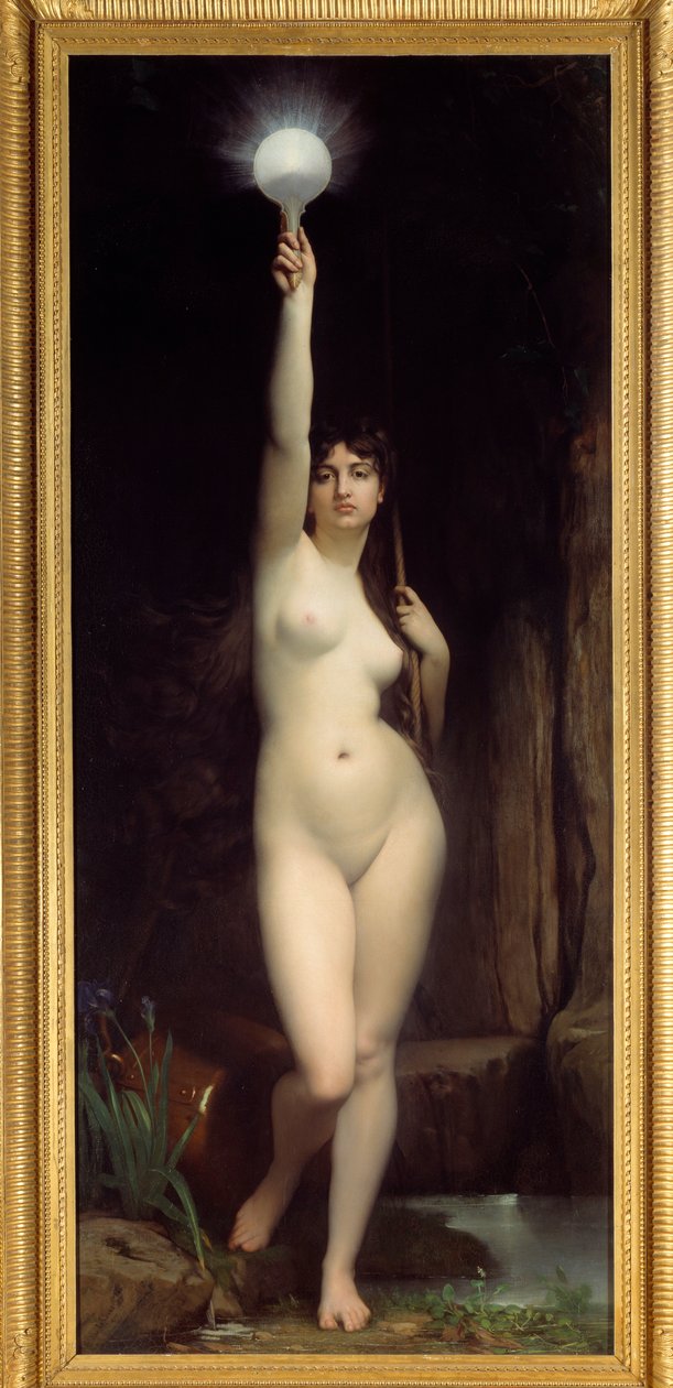 Sannheten. Personifisering av sannheten. Maleri av Jules Lefebvre (1836-1911) av Jules Joseph Lefebvre
