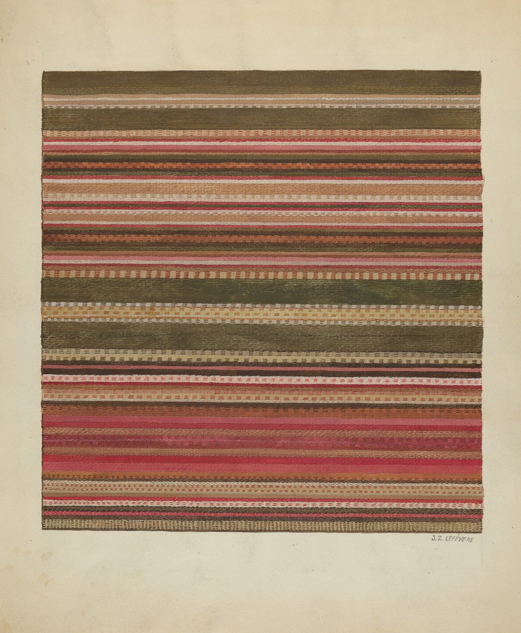 Håndvevd teppe, ca. 1936. av Jules Lefevere
