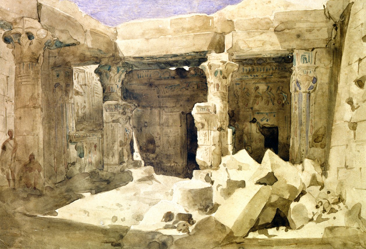 Pyramidene og sfinxen, Giza, Egypt, 1800-tallet av Jules Lemaitre