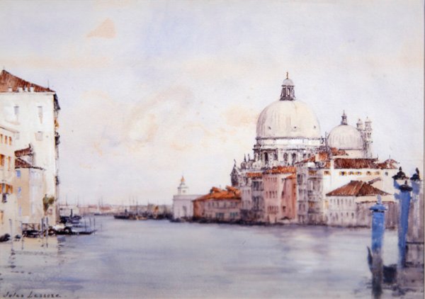 Canal Grande, Venezia (akvarell på papir) av Jules Lessore