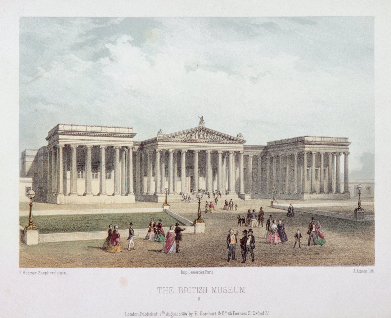 British Museum, Holborn, London, 1854 av Jules Louis Arnout