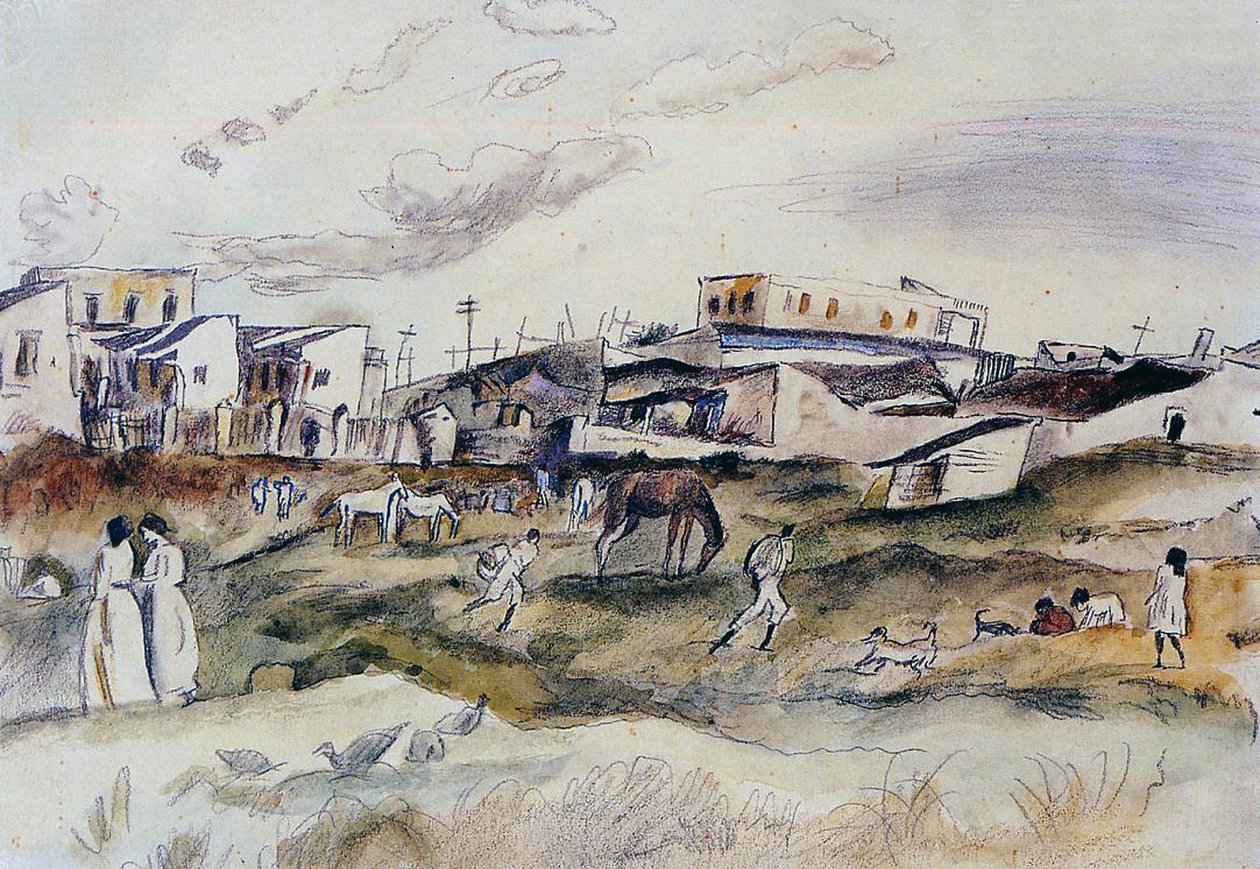 En gate i Havana, Cuba, 1917 av Jules Pascin