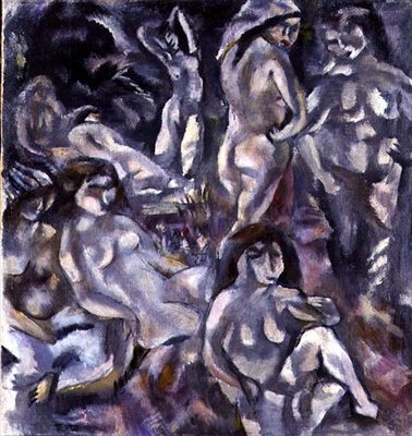 Åtte kvinner i naken av Jules Pascin