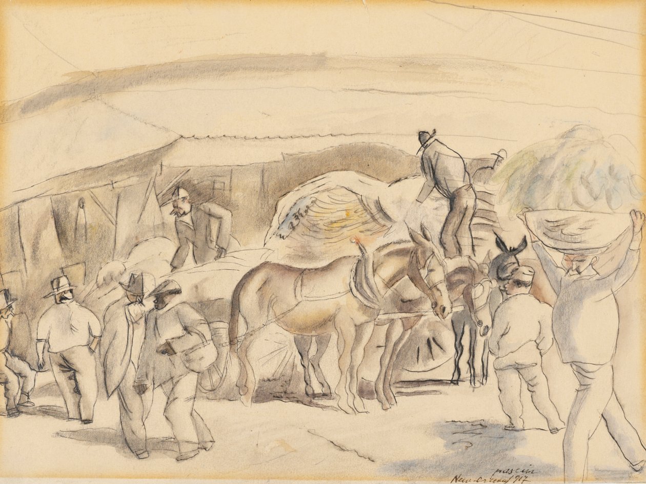 Harvesters, 1917 (wc på papir) av Jules Pascin