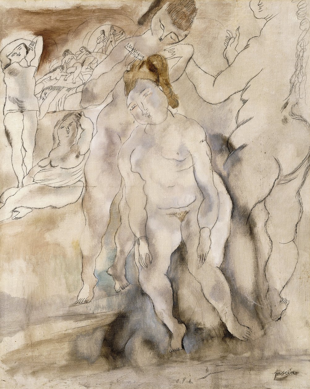 Frisøren, 1924 av Jules Pascin
