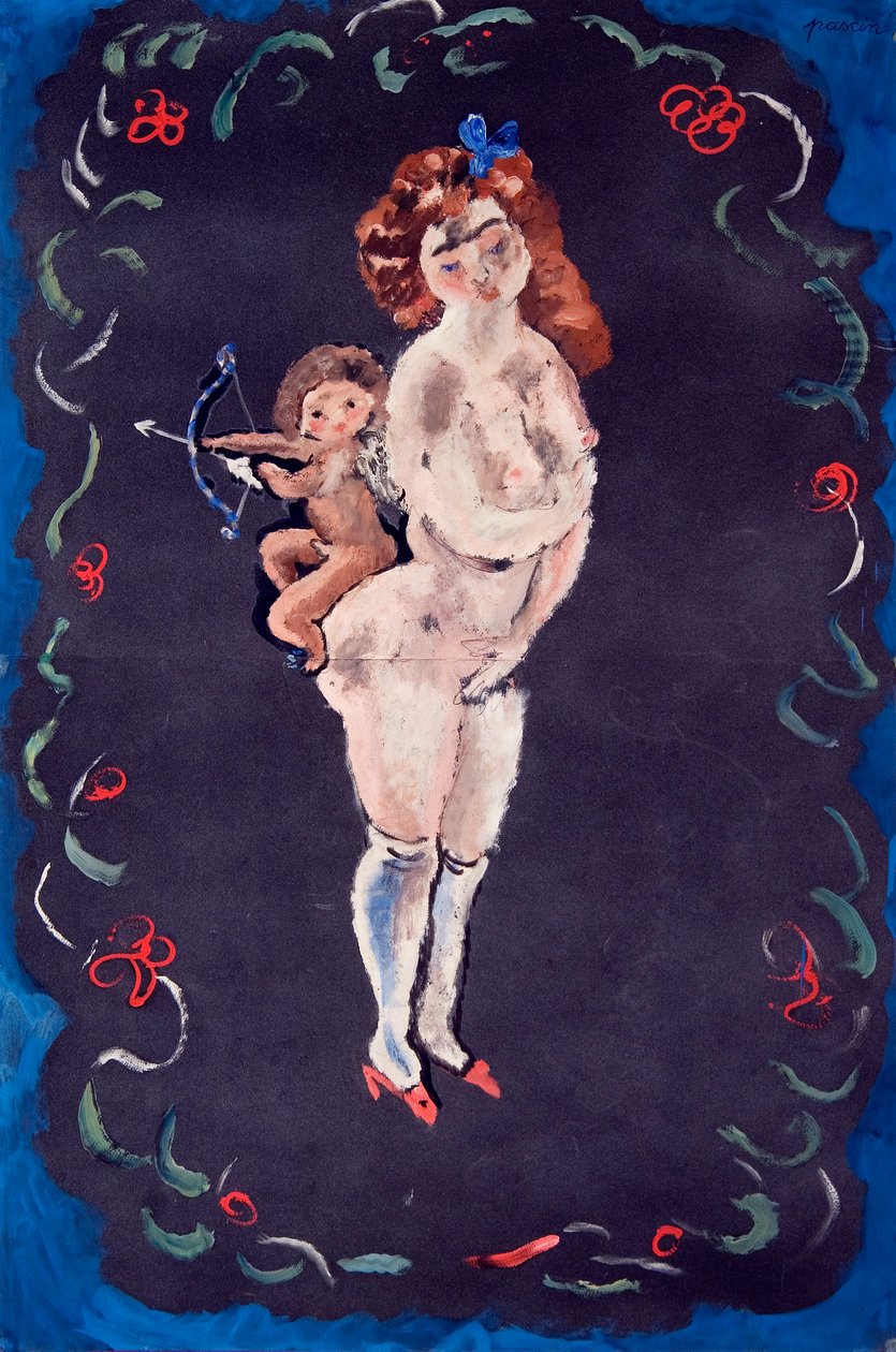 Naken og Amor av Jules Pascin