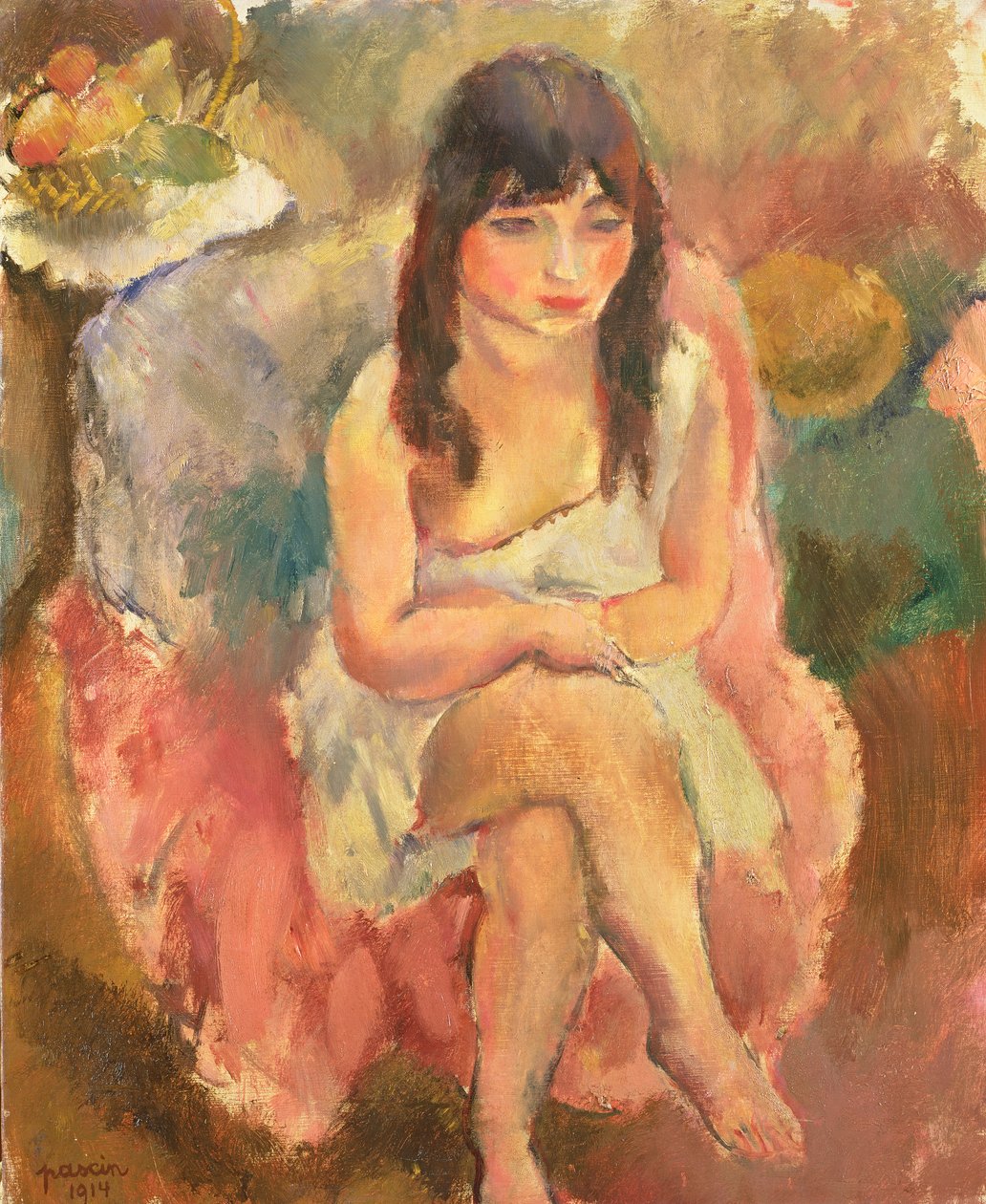 Sittende figur, 1914 av Jules Pascin