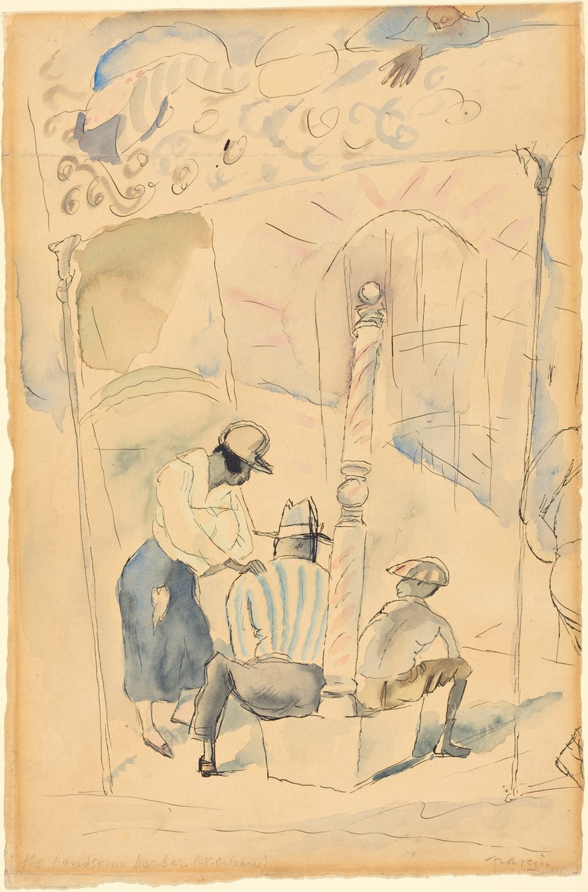 Der hübsche Barbier av Jules Pascin