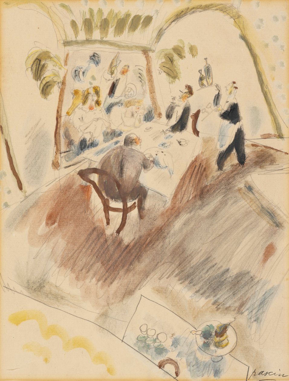 To menn som spiser av Jules Pascin