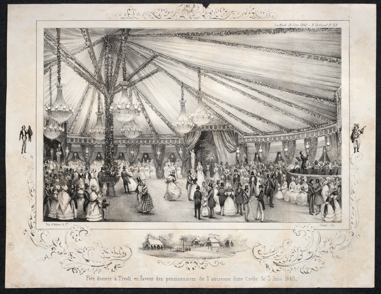 Fest gitt i Tivoli til fordel for beboerne på den gamle borgerliste 3. juni 1840 av Jules Platier