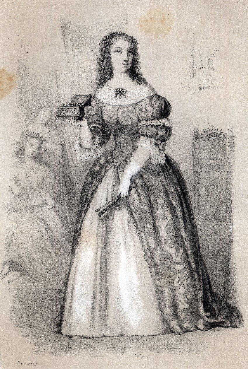 Portrett av Anne Marie de La Tremoille, prinsesse av Ursins (1642-1722) av Jules and Raunheim Hermann David