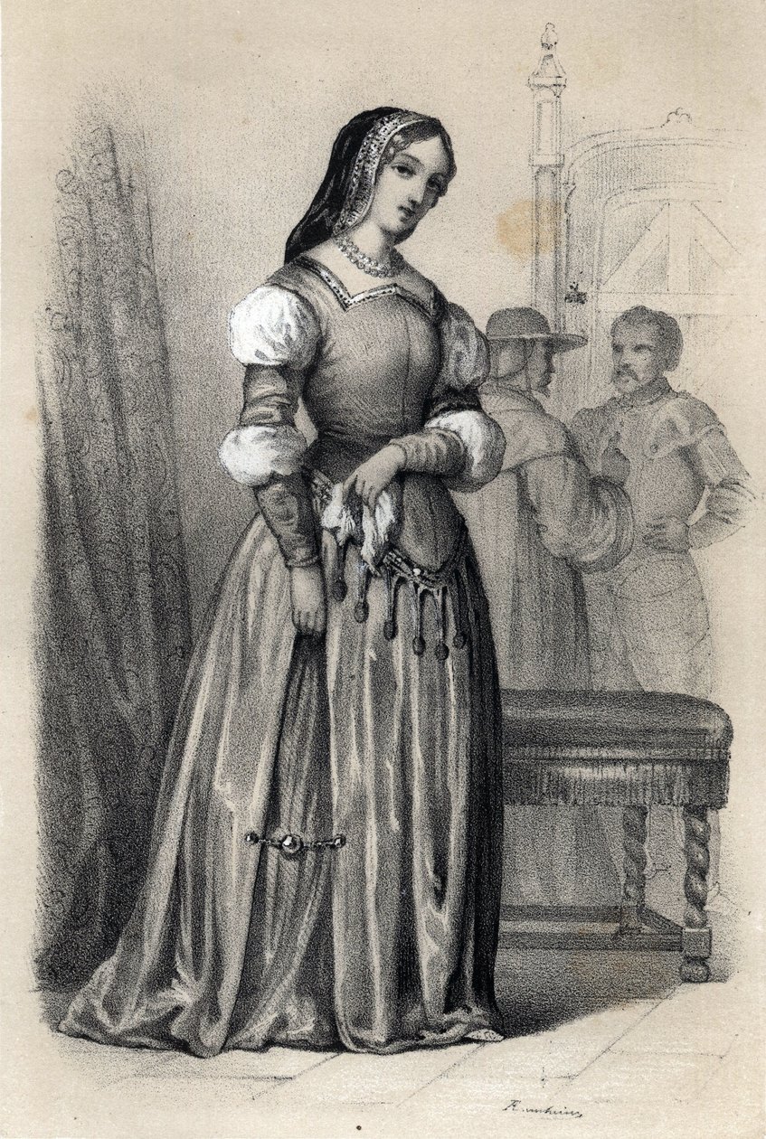Portrett av Catherine Sforza (Caterina) av Jules and Raunheim Hermann David