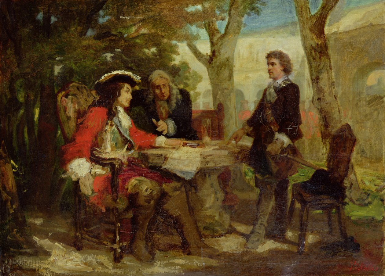 Møte mellom Jean Cavalier (1681-1740) og Claude Louis Hector (1653-1734) hertugen av Villars av Jules Salles Wagner