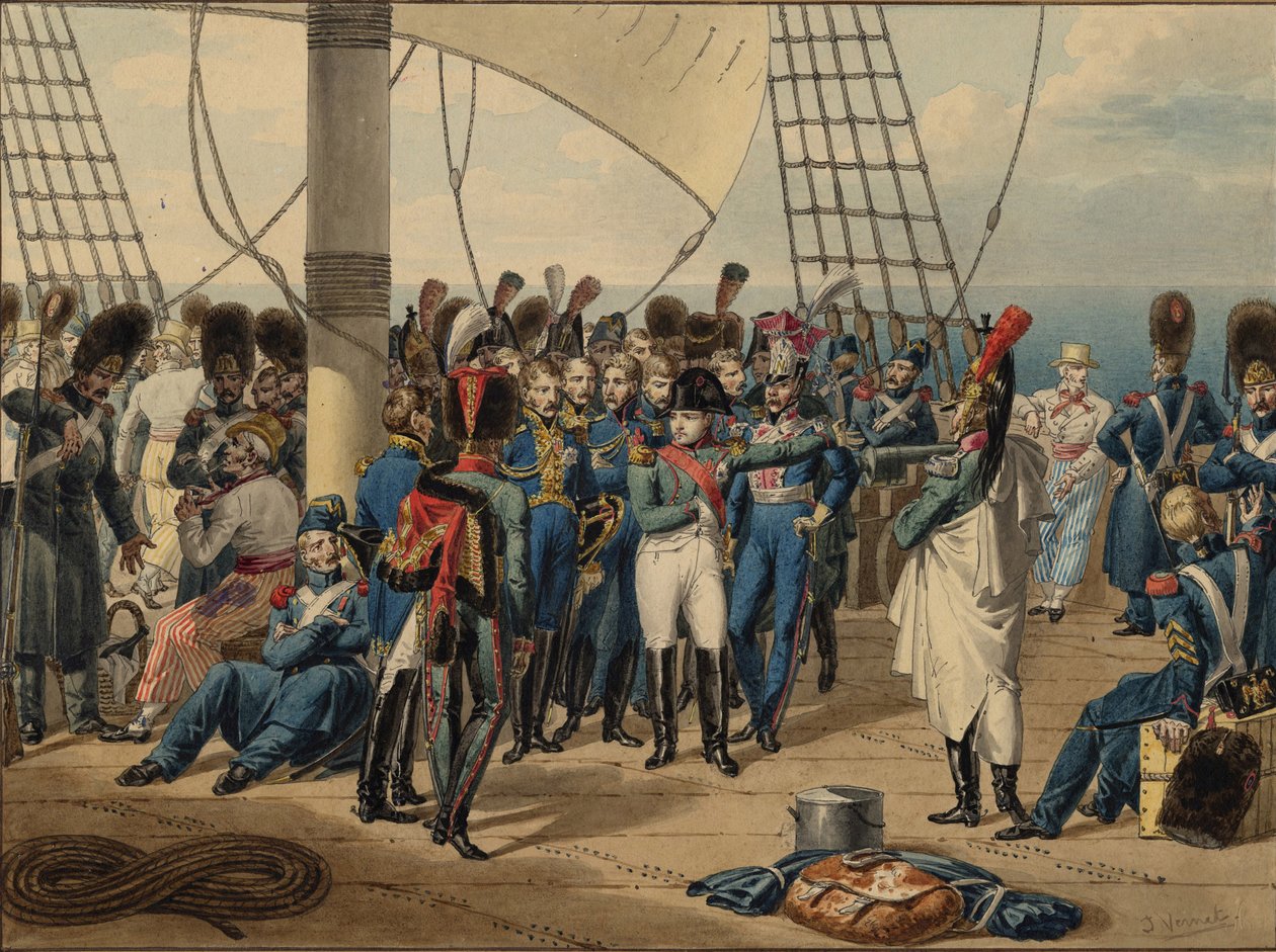 Napoleon vender tilbake fra øya Elba, 1815 av Jules Vernet