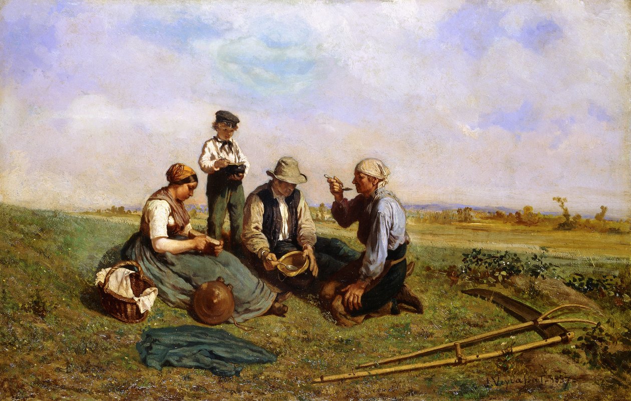 The Haymakers" lunsj, 1857 av Jules Veyrassat