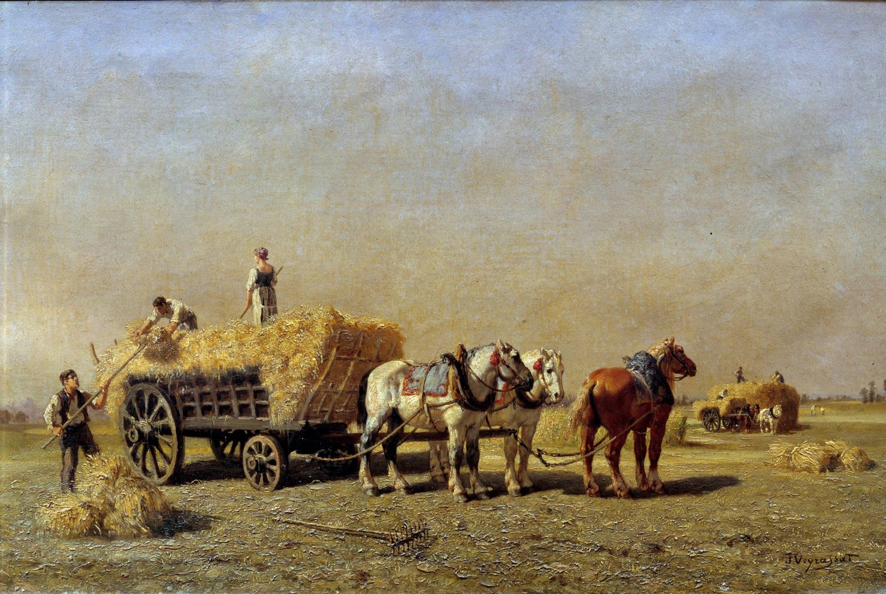 The Reapers Detail of a Painting av Jules Veyrassat (1828-1893) Reims Museum of Fine Arts fra 1800-tallet av Jules Veyrassat
