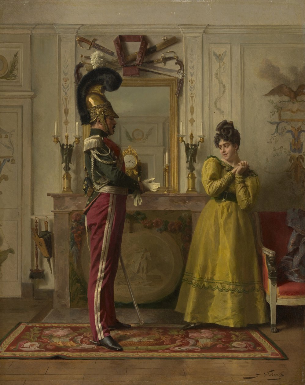 Avgang til Revyen, ca. 1876 av Jules Worms