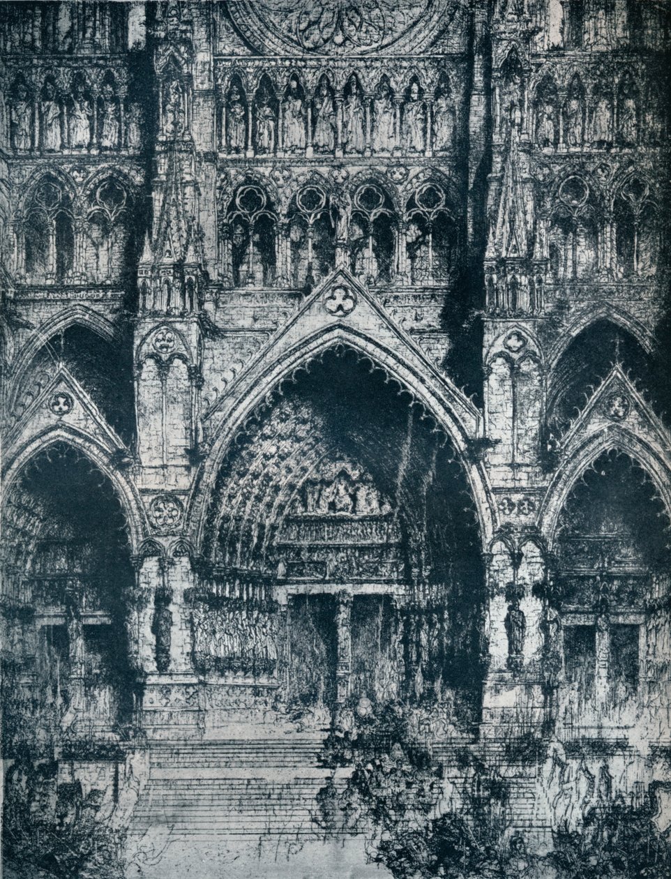Katedralen i Amiens, 1900-tallet av Jules de Bruycker