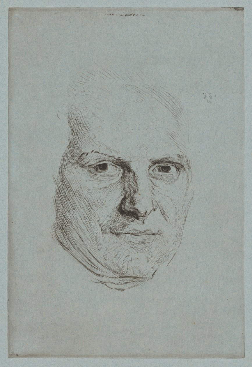 Masken til Abbé Raynal av Jules de Goncourt, after Maurice Quentin