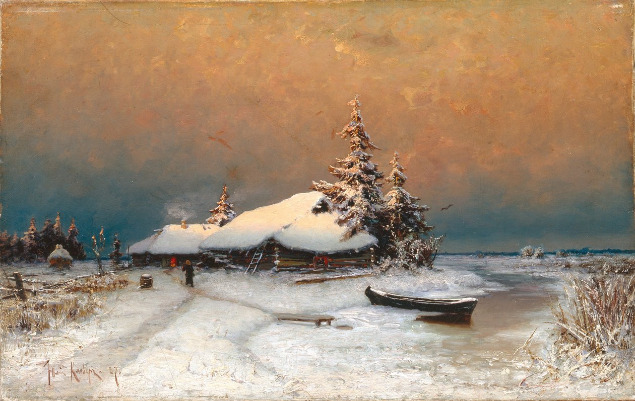 Vintersolnedgang, 1887 av Juli Julievich Klever