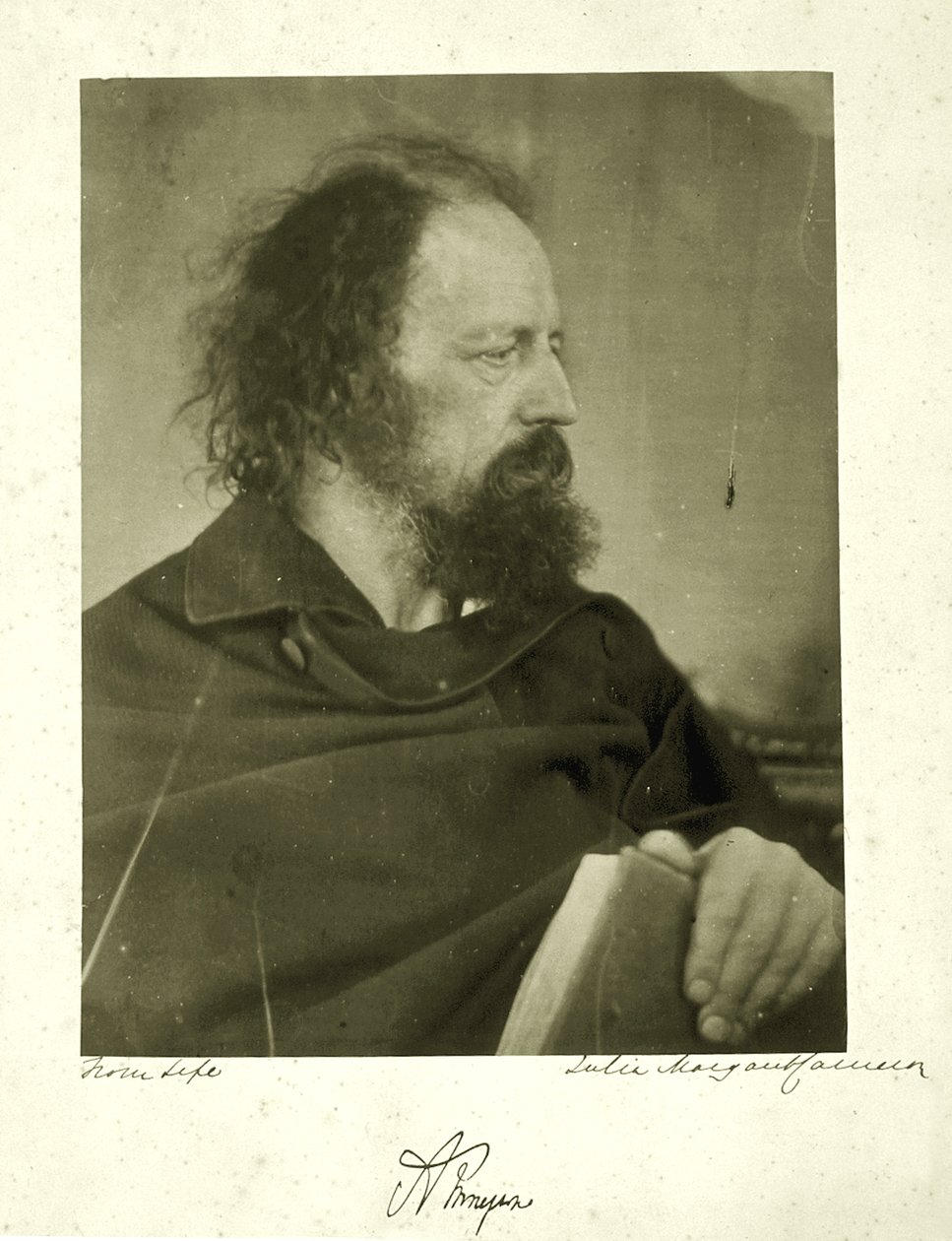 Alfred Tennyson, den skitne munken, 1865 (albumtrykk) av Julia Margaret Cameron
