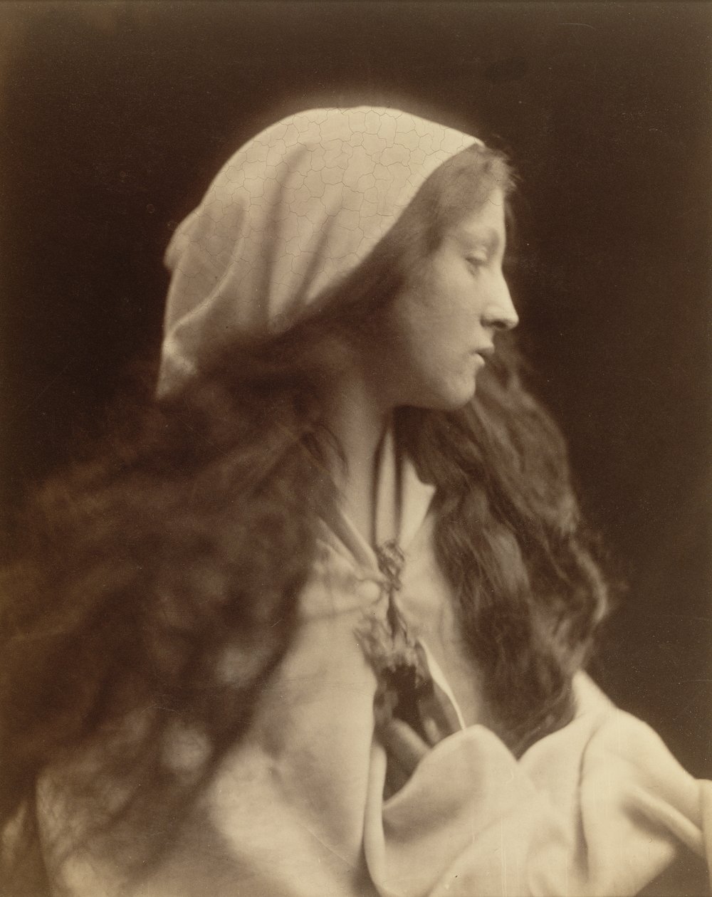 Studie av en ung jente kledd som en bonde, ca. 1869 av Julia Margaret Cameron