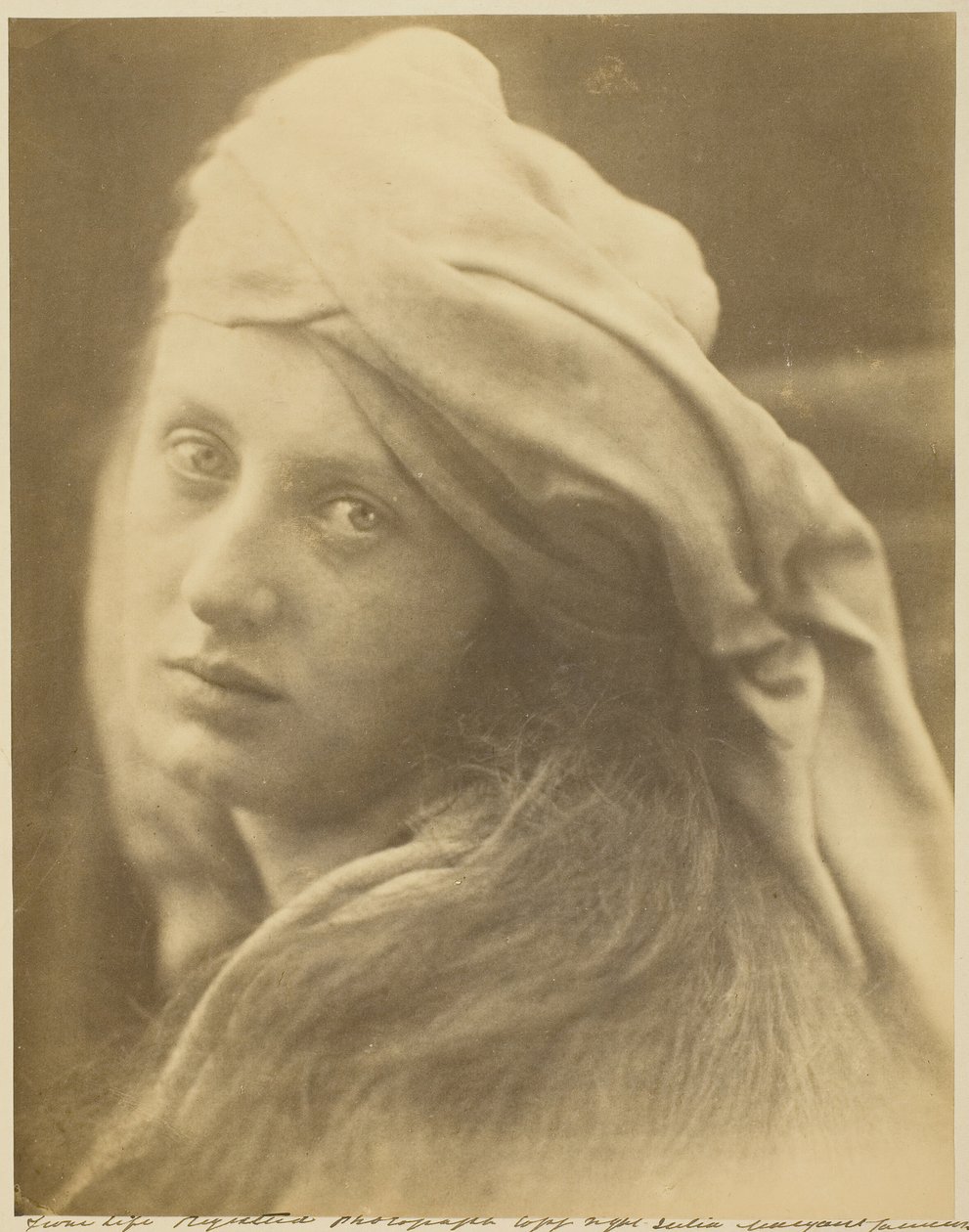 En studie av Beatrice Cenci, september 1870. av Julia Margaret Cameron