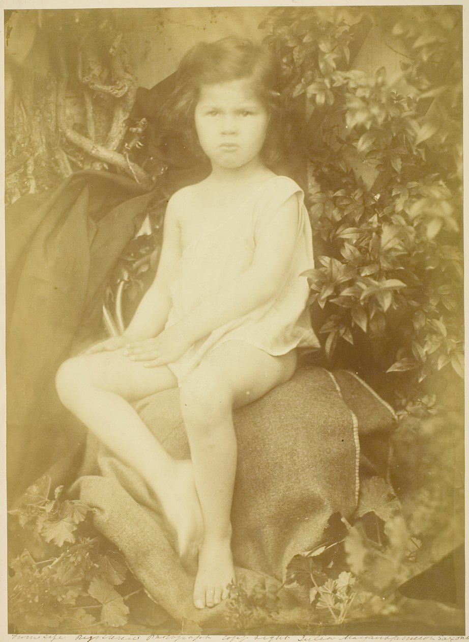 George Duckworth-studie for spedbarnet Saint John, 1872. av Julia Margaret Cameron