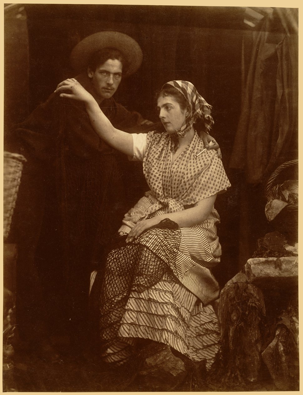 «Ikke gå ennå»: Fiskerens farvel av Julia Margaret Cameron