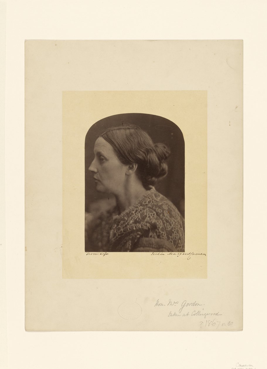 Ærede fru Gordon / Caroline Emilia Mary Hershel av Julia Margaret Cameron