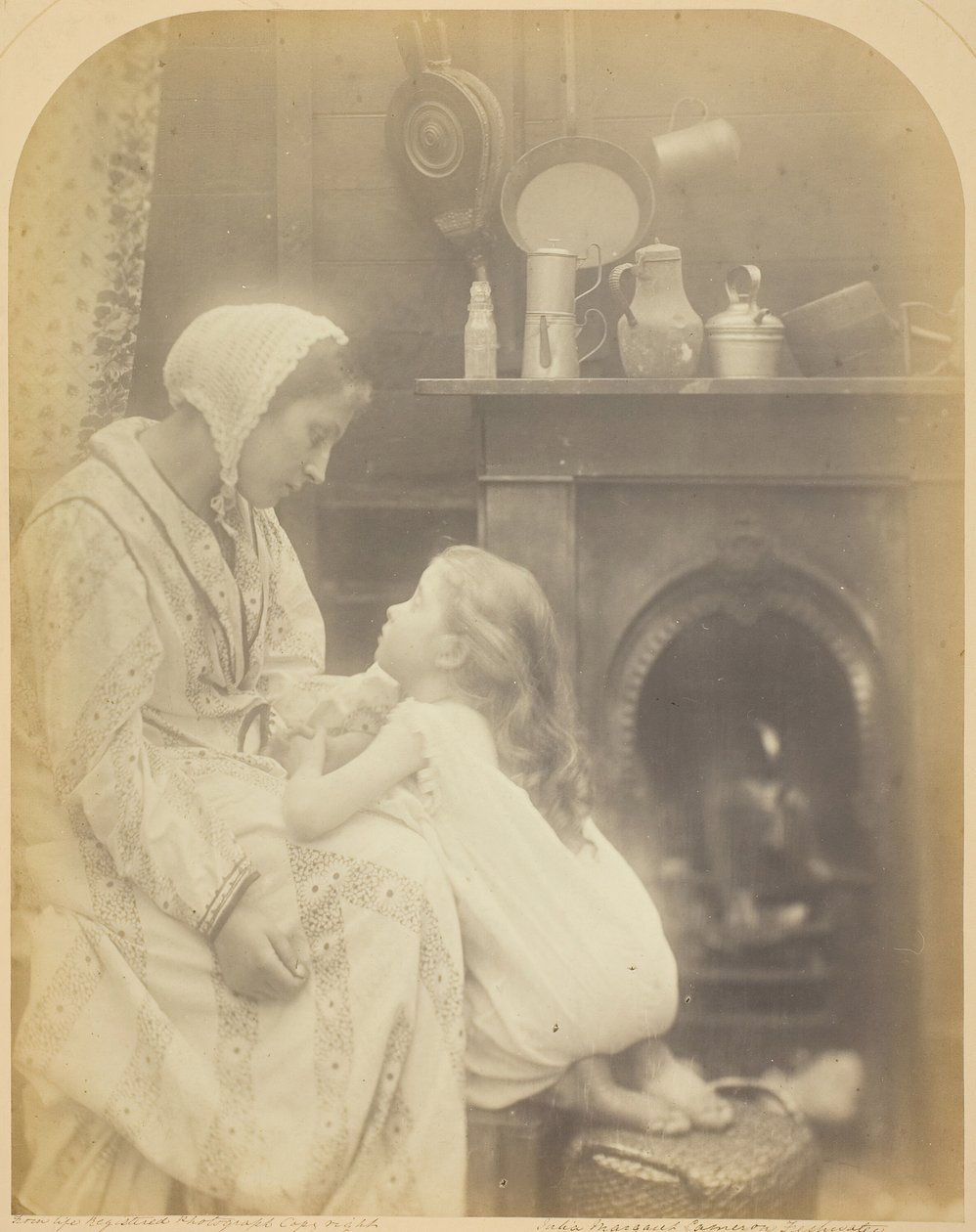 Mrs. Rachael Gurney Måtte Gud bringe far trygt hjem, tre fiskere dro på seil..., ca. 187274 av Julia Margaret Cameron