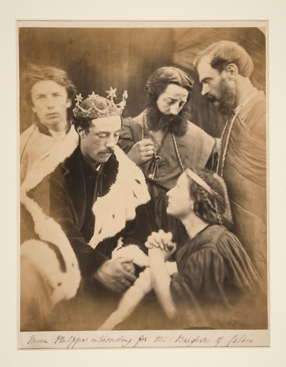 Dronning Phillipa går i forbønn for borgerne i Calais av Julia Margaret Cameron