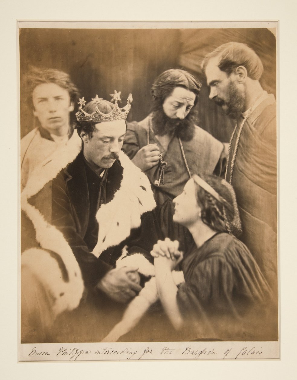 Dronning Philippa går i forbønn for borgerne i Calais av Julia Margaret Cameron