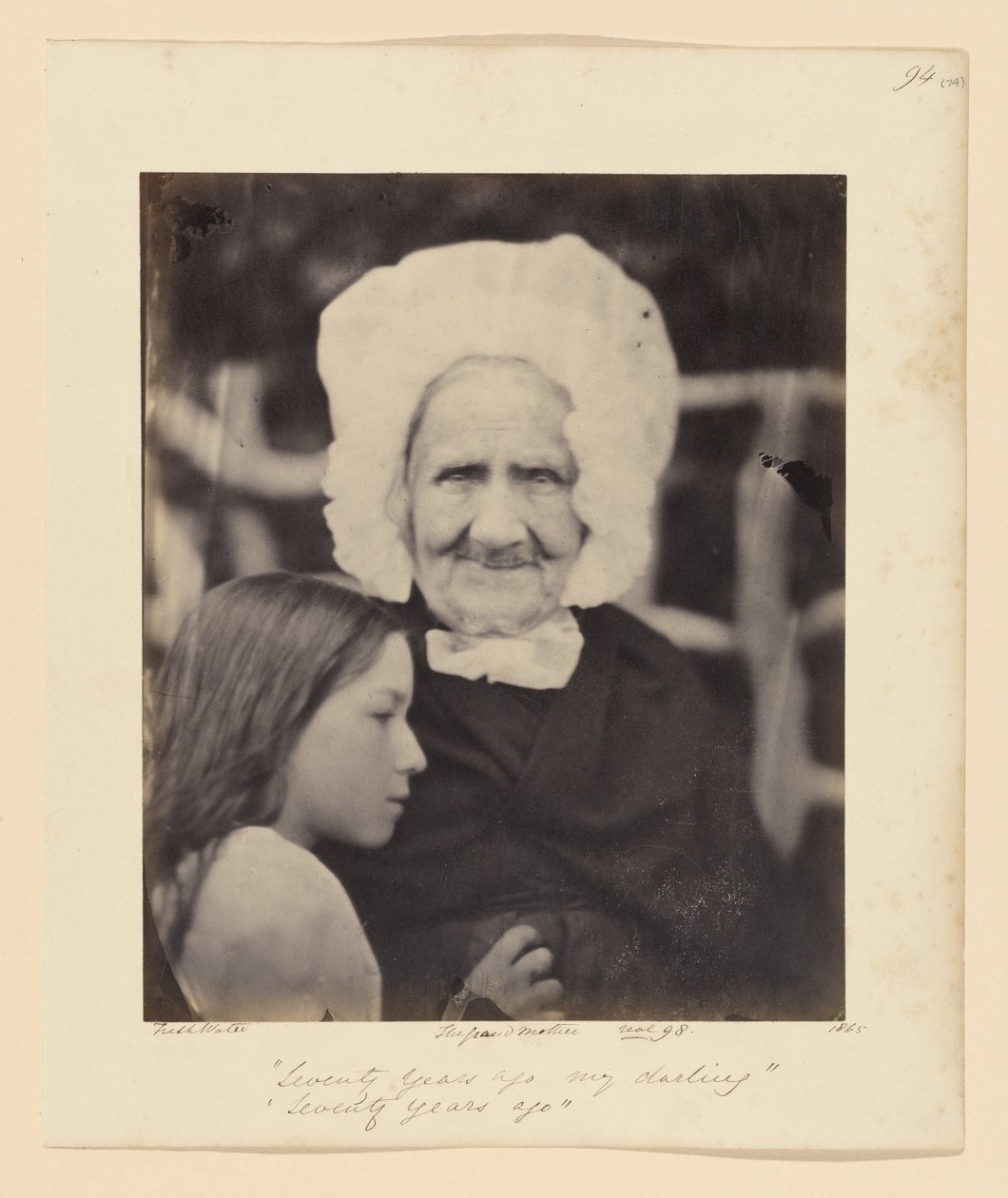 For sytti år siden, min kjære, for sytti år siden av Julia Margaret Cameron