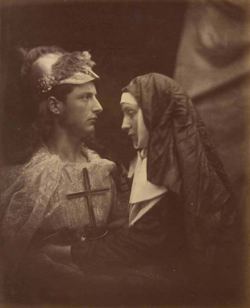 Sir Galahad og den bleke nonnen, 1874. av Julia Margaret Cameron