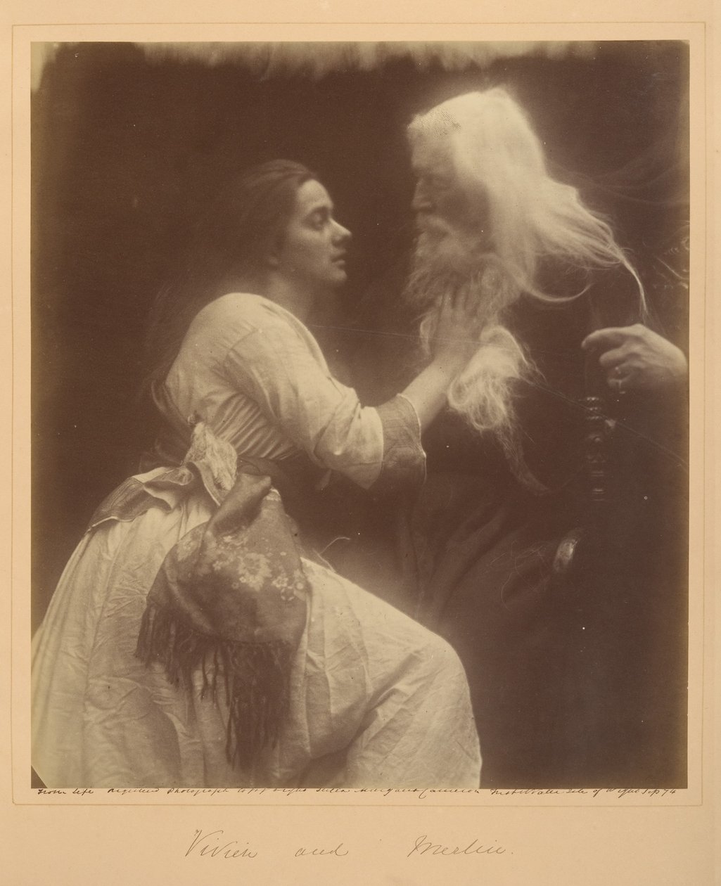 Vivien og Merlin av Julia Margaret Cameron