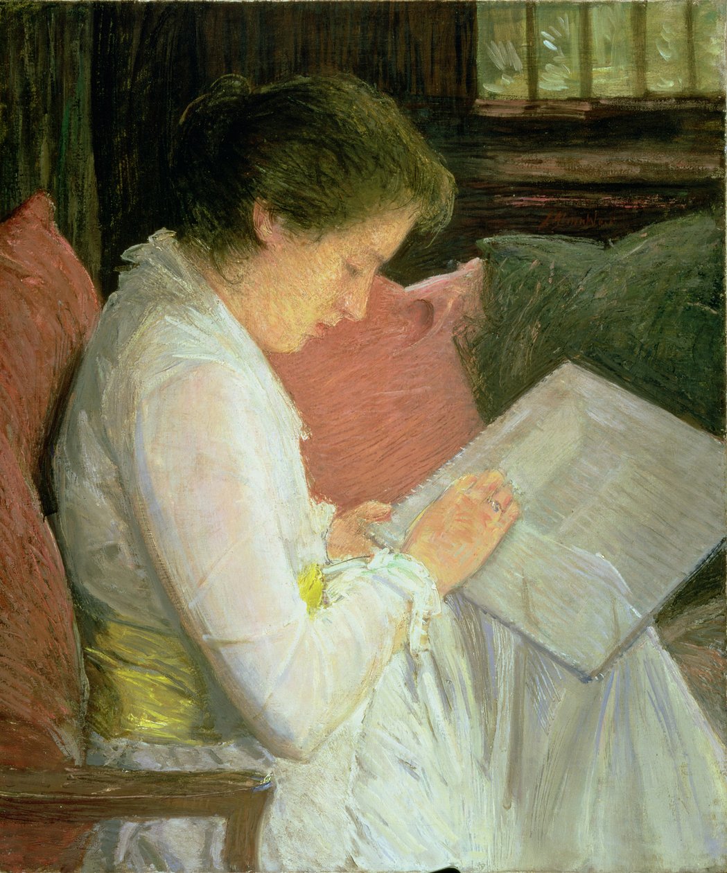 Blondemakeren, 1915 av Julian Alden Weir