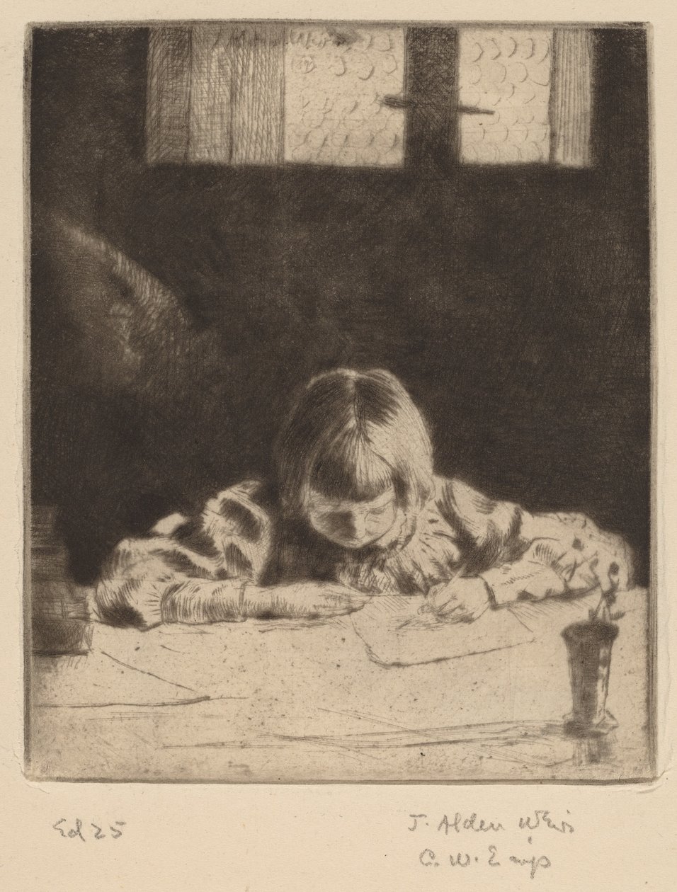 Den lille studenten, 1890. av Julian Alden Weir