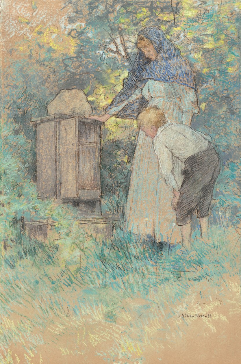 Ser på biene, 1896. av Julian Alden Weir