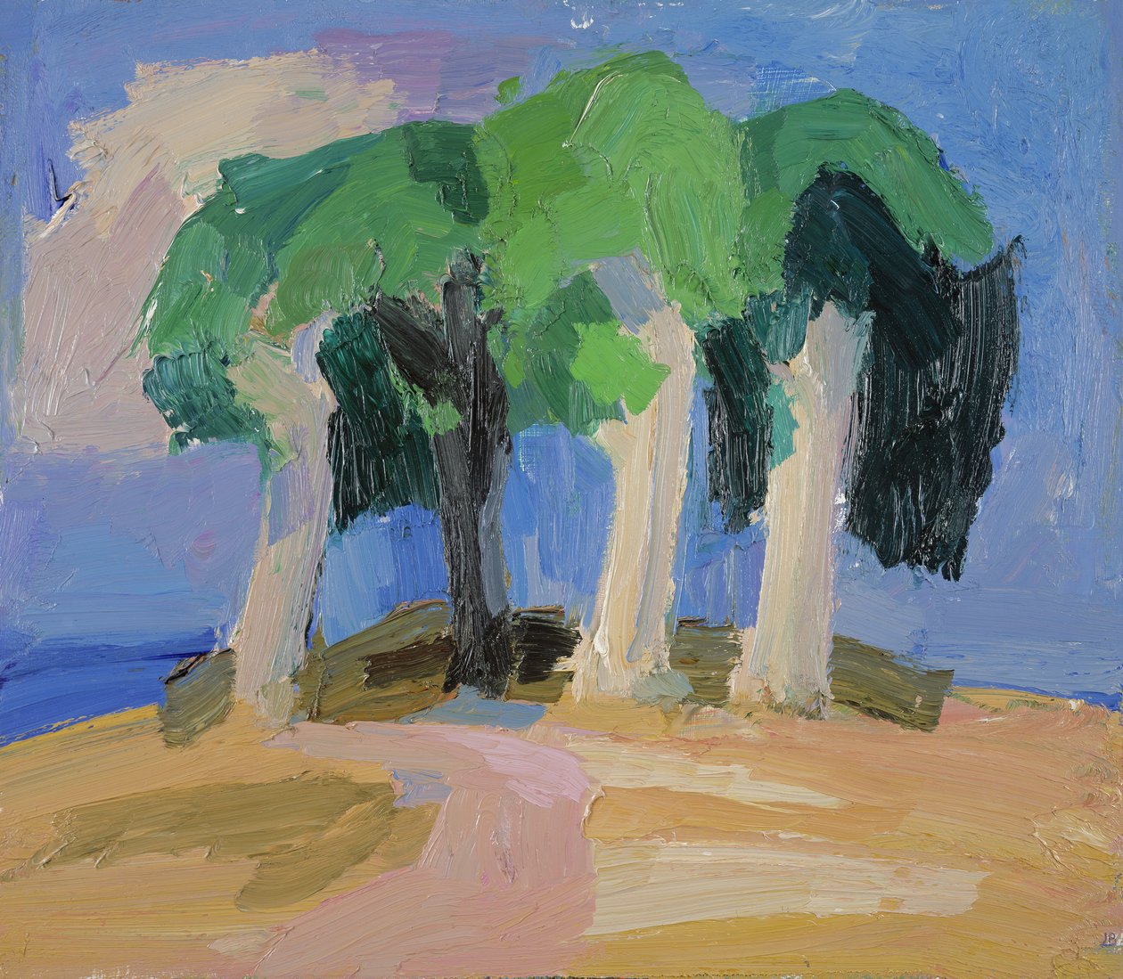 Hill Top, Burford (olje om bord) av Julian Bailey