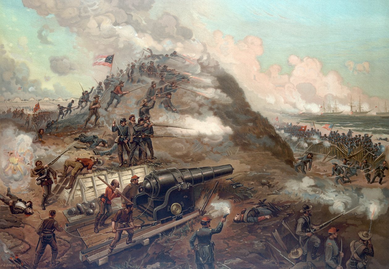 Capture of Fort Fisher, pub. 1887 av Julian Oliver Davidson