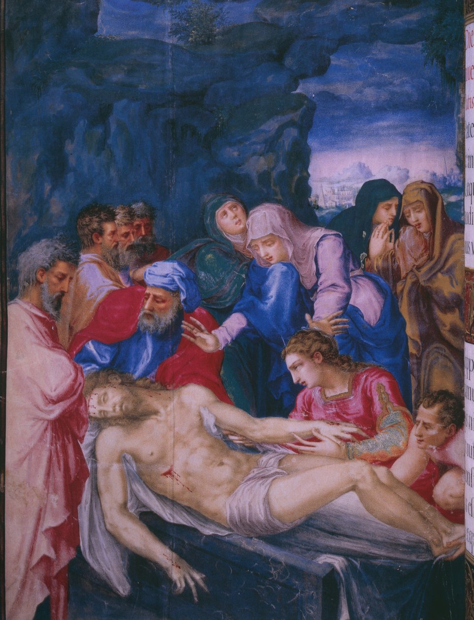 Gravlegging, fra en faksimile av breviaret til kong Filip II av Spania, 1569 (pergament) av Julian and Leon, Andres de Fuente del Saz