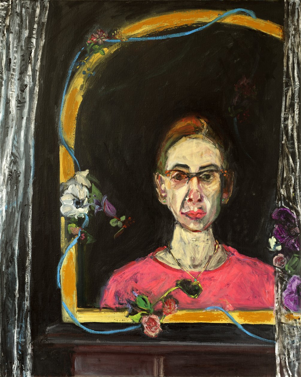 Selvportrett - Tidslinje, 2015, (akryl og olje på lerret) av Julie Held