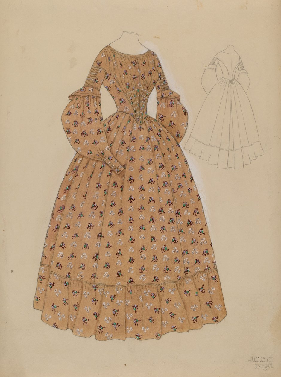 Kjole, c. 1937. av Julie C Brush