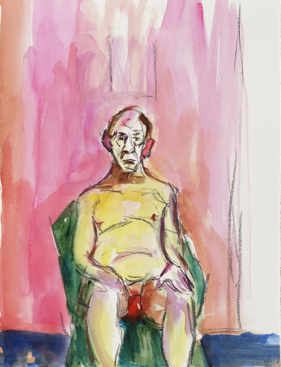 Naken mann, 2015, av Julie Held